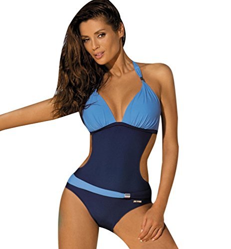 Product Bañadores Mujer Bikini Escote Halter Monokini Trajes de Baño Señora Traje de