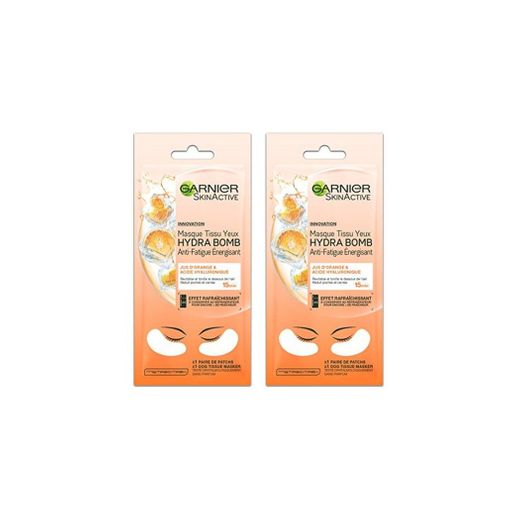 Garnier Skinactive máscara tejido ojos hydrabomb antifatiga Energisant 6 G - Lote de 2