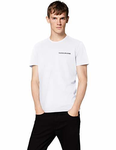 Social Calvin Klein Jeans Chest Institutional Slim SS tee Camiseta, Blanco