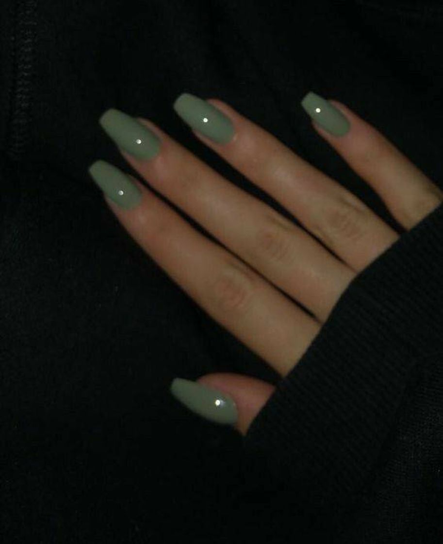 Moda Unhas verde pastel