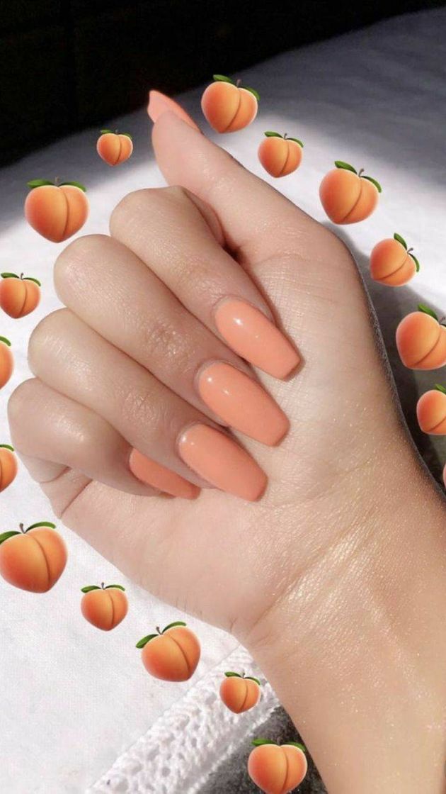 Moda Unhas cor pêssego