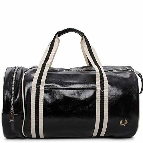 FRED PERRY Classic Barrel Bag Mochila de Deporte Hombres Negro