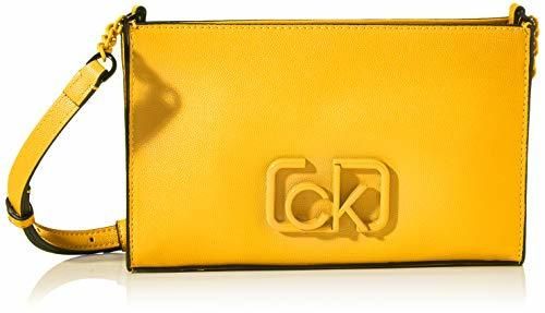 Calvin Klein - Ck Signature Ew Crossbody, Bolsos bandolera Mujer, Amarillo