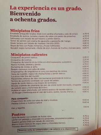 Restaurants Ochenta Grados Malasaña