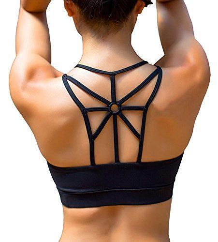 SHAPERX Mujeres Sports Yoga Bra Alto Impacto Fuerte Asimiento Busto Stretch Acolchado
