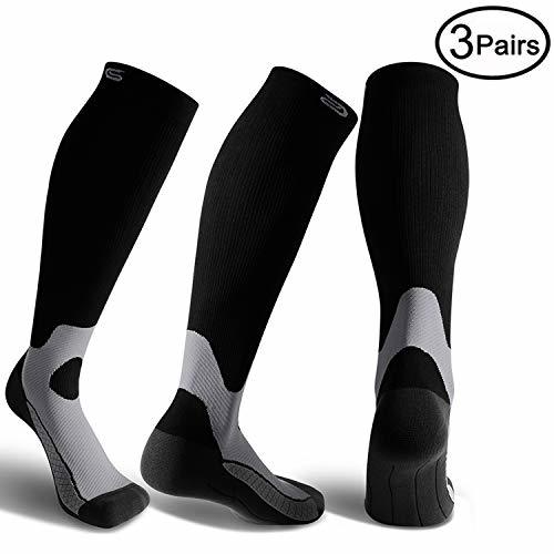 Place CS CELERSPORT 3 Pares Calcetines de Compresión 20-30 mmHg para Hombres y