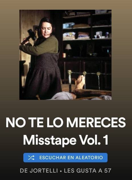 Canción NO TE LO MERECES Misstape Vol. 1 