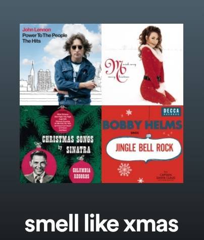 Canción smell like xmas 