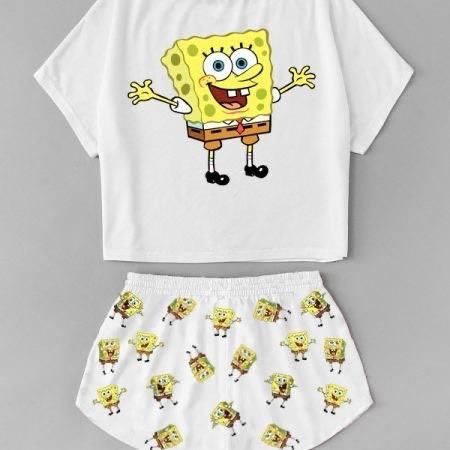 Moda Pijama spongeBob 