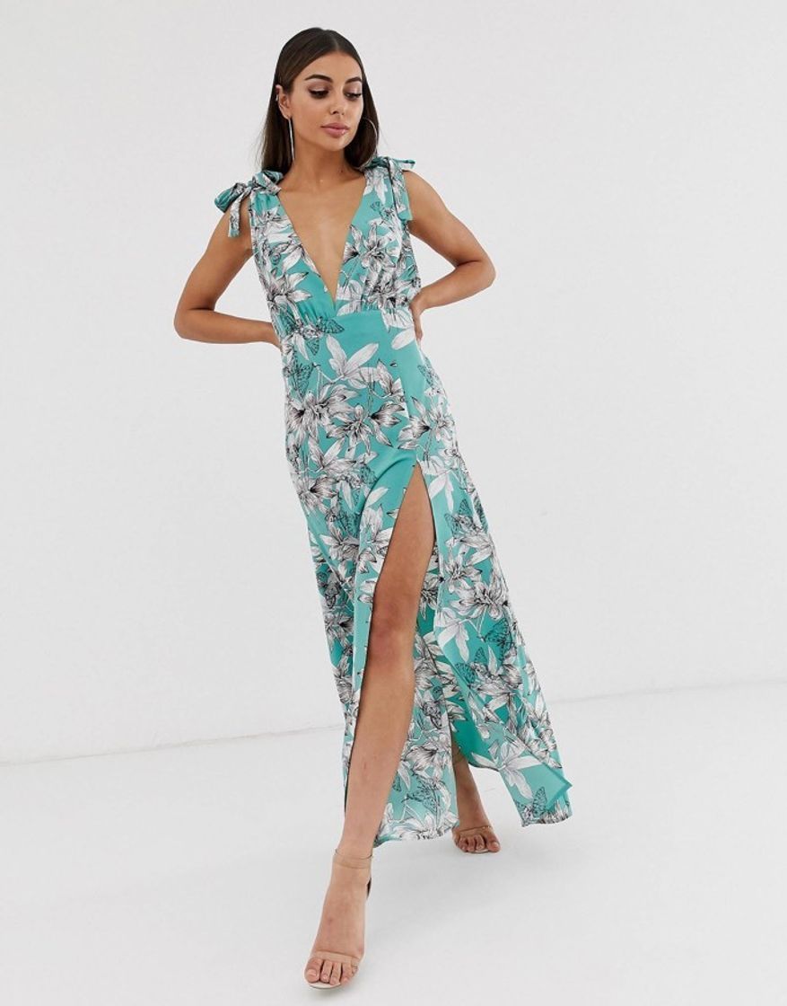 Social Vestido aguamarina con lazos