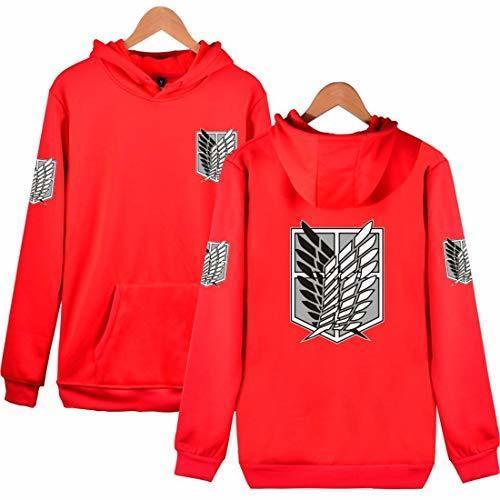 Lugar Hombre Sudadera Attack on Titan Sweatshirt Hoodie con Capucha Impresión Casual Deporte