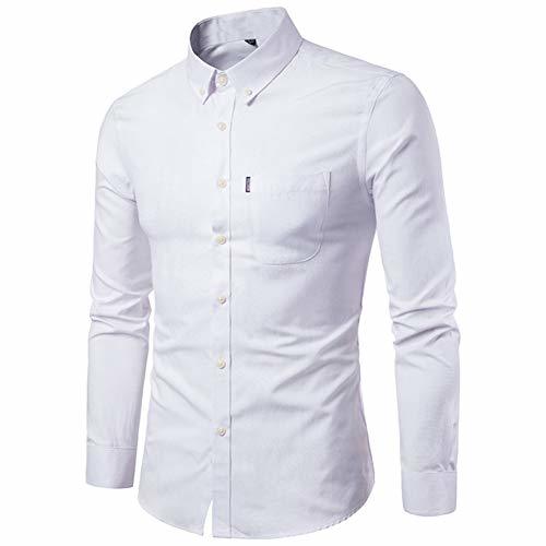 Social MUMU-001 Camisas de Hombre   Primavera Otoño Casual Sólido Manga Larga Camisa de Color