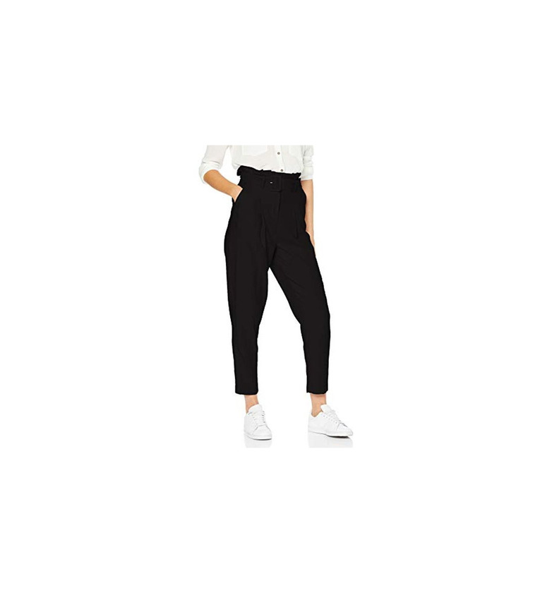 Products New Look Iris Utility Paperbag Pantalones, Negro