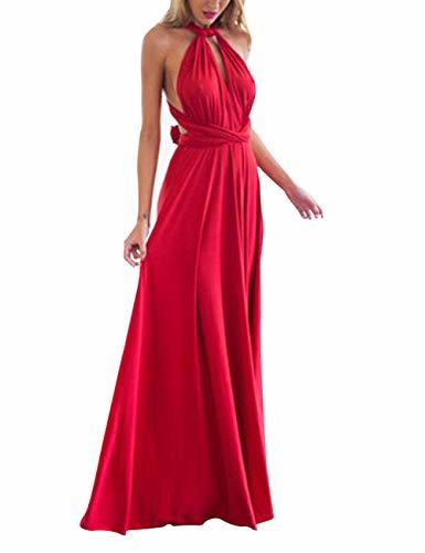 Social Lover-Beauty Vestido Largo Elegante Mujer Sexy Verano Fiesta Hombro Descubierto y Sin