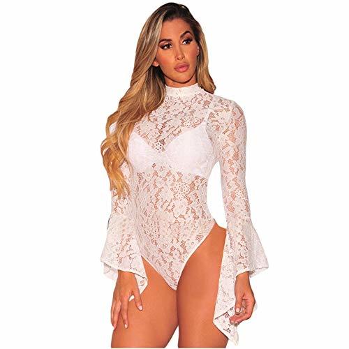 Product JJHR Bodysuit Body Feminino Romers Mujer Catsuit Encaje Body De Manga Larga