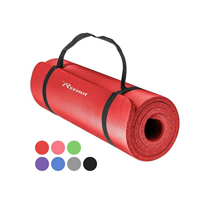 Social REEHUT Colchoneta de Yoga de NBR de Alta Densidad y Extra Gruesa