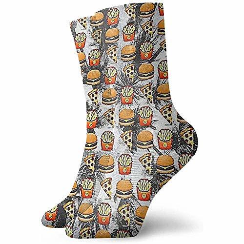 Product Dydan Tne Eomji Food Pizza Hamburguer Crips Palms Calcetines de algodón Casuales