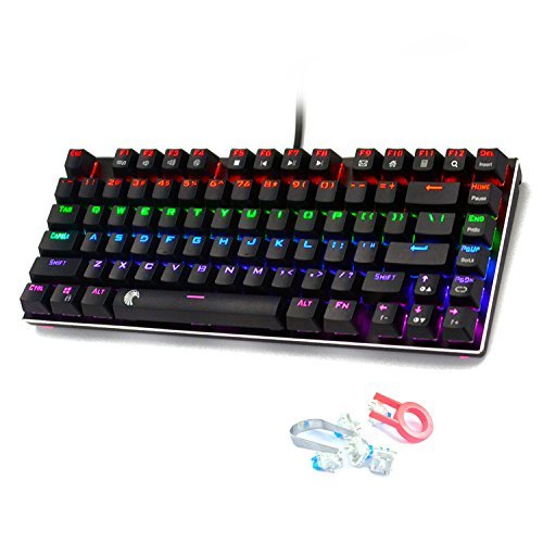 Place Z-88 Rainbow LED luz pequeño teclado mecánico