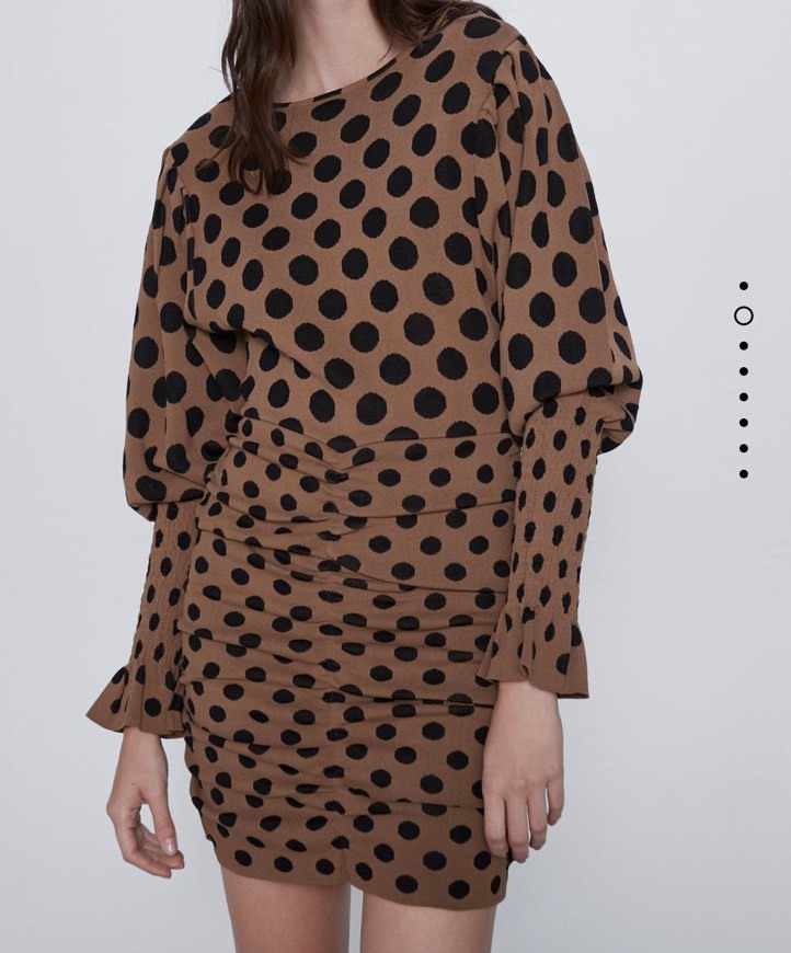 Social Vestido drapeado lunares