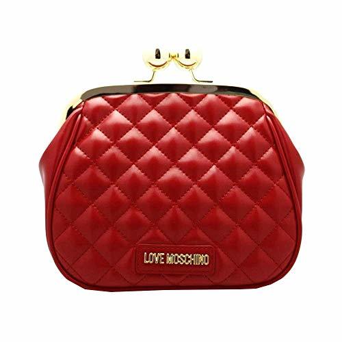 Lugar Love Moschino Borsa Quilted Nappa PU, bolso bandolera para Mujer, Rojo