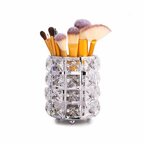 Places VINCIGANT Handcrafted Crystal Makeup Brush Organizador Organizador Personalizado para la vanidad