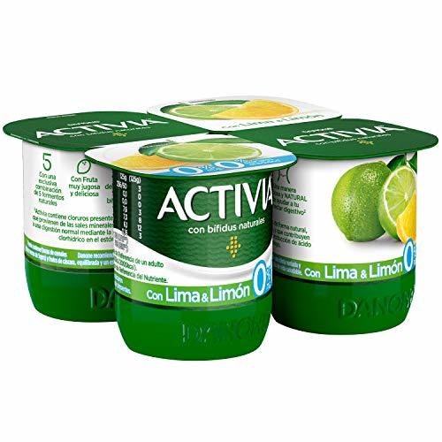 Social Activia Yogur con Limón 0% - Paquete de 4 x 125 gr