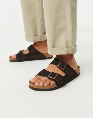 Birkenstock arizona sandals in mocha suede | ASOS