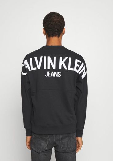Calvin Klein Jeans PUFF CREW NECK - Sudadera - black - Zalando ...
