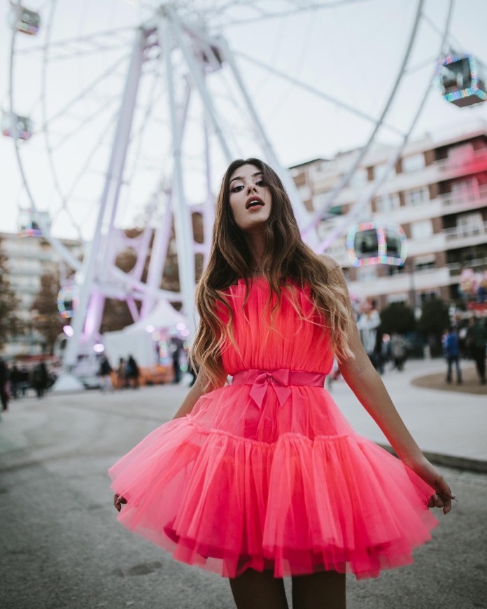 Fashion Vestido tul rosa 