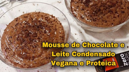 Mousse Vegana e Proteica de Chocolate e Leite Condensado
