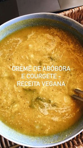 Creme de Abóbora e Courgete - Receita Vegana