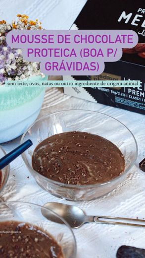 Mousse de Chocolate Proteica (boa para grávidas) - Receita Vegana