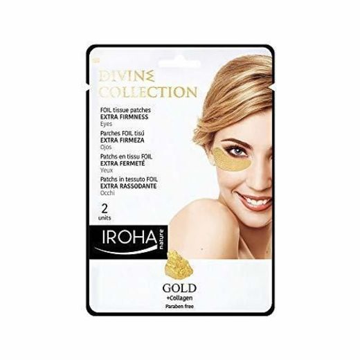 Iroha Nature - Parches Foil para Ojos Divine, Extra Reafirmantes, con Oro