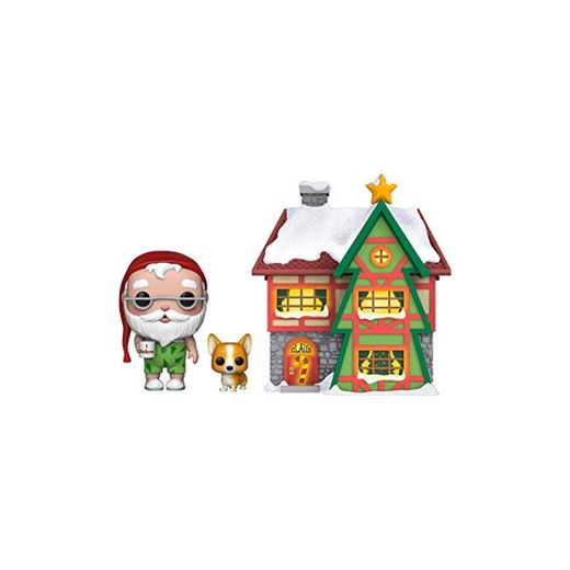 Funko Pop Town: Holiday-Santas House w/Santa & Nutmeg Figura Coleccionable, Multicolor