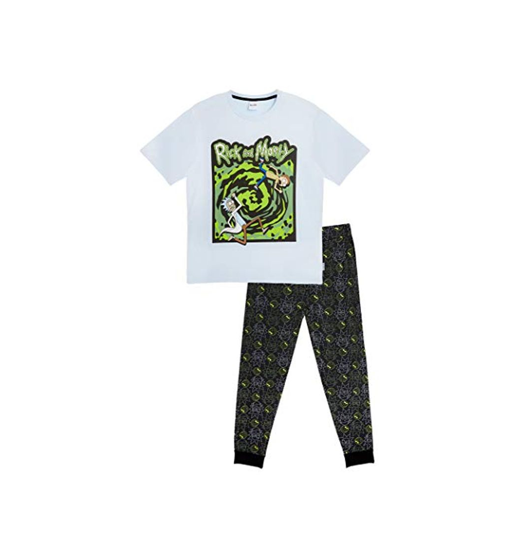 Social Rick and Morty Pijama Hombre Invierno Algodon 100%, Conjunto de Dos Piezas