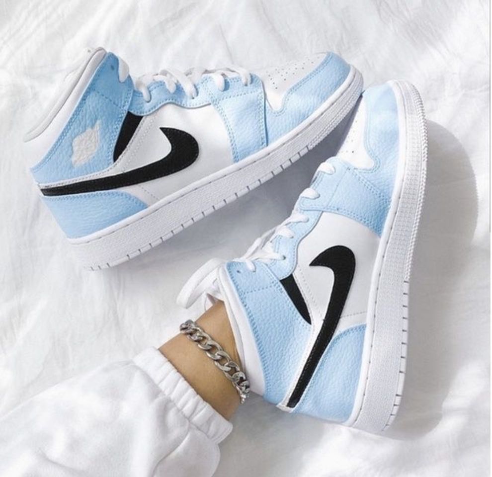 Fashion Light blue air jordan one mids