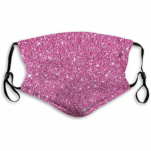 Place Máscaras bucales con Estampado de Purpurina Rosa Brillante con Filtro Máscara Transpirable