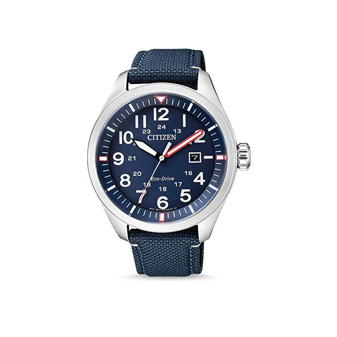 Moda Citizen Reloj Analógico para Hombre de Cuarzo con Correa en Nailon AW5000-16L