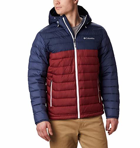 Social Columbia Powder Lite Hooded Chaqueta De Plumón con Capucha, Hombre, Rojo