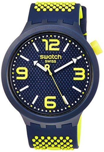 Swatch Reloj Analógico para Hombre de Cuarzo con Correa en Silicona SO27N102