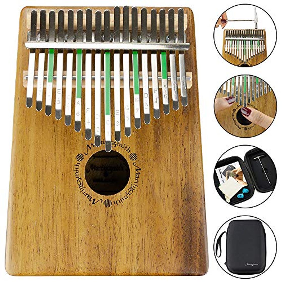 Producto Martin Smith Kalimba 17 pulgadas Piano con notas grabadas