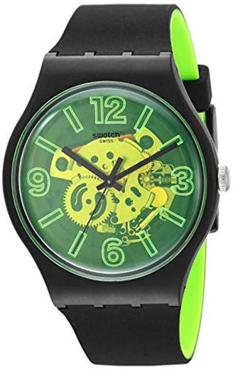 Swatch Reloj Analógico para Hombre de Cuarzo con Correa en Silicona SUOB166