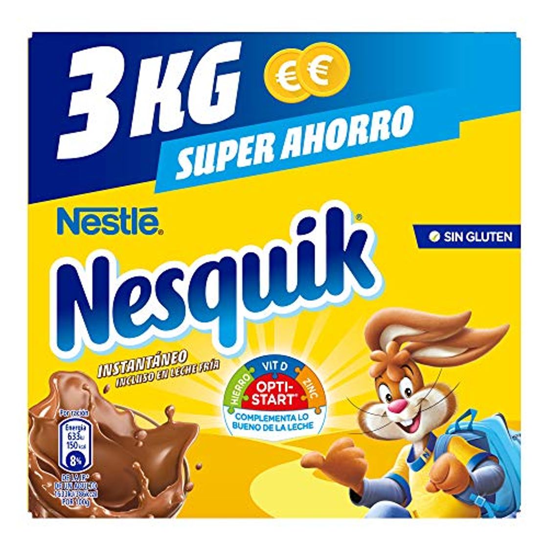 Producto Nestlé nesquik cacao soluble instantáneo 3kg(2x1.5kg)