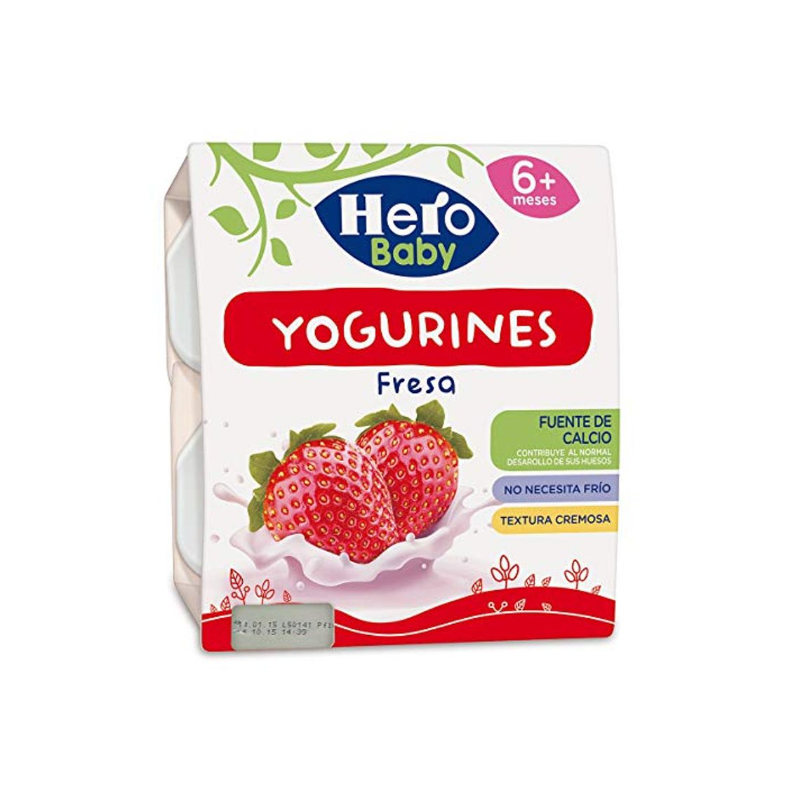 Productos Hero Baby Yogurines Tarrinas de Yogur de Fresa para Bebés a partir