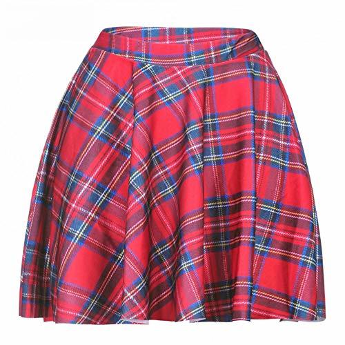 Producto GYYWAN Hot Women Sexy Camisas Damas Tartan Red Skater Skirts por Encima