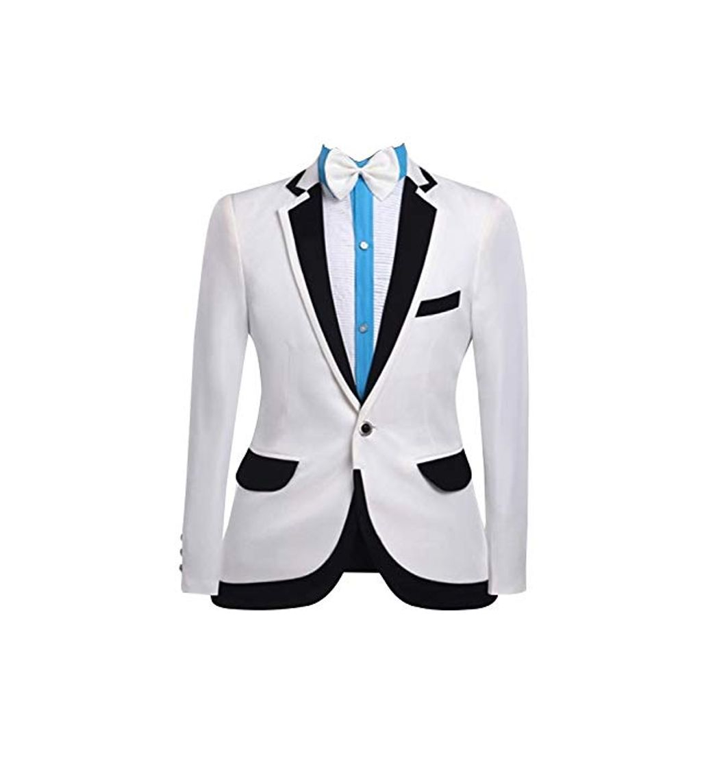 Product QZI Hombre Chaqueta de Traje Formal de Corte Slim Chaqueta de Esmoquin