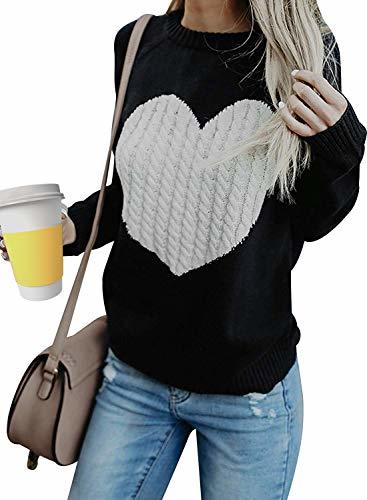 Producto Tuopuda Mujer Jerséis Punto Suéter de Moda Cuello Redondo Manga Larga Sudaderas