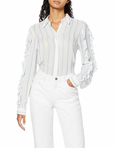 Social Marca Amazon - find. Blusa Mujer, Azul