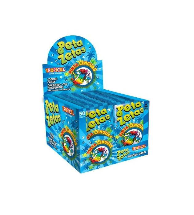 Producto PETA ZETAS PINTALENGUAS TROPICAL 50 UNITS