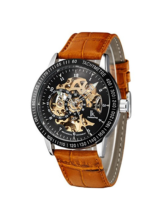 Products Alienwork IK Reloj Mecánico Automático Relojes Automáticos Hombre Mujer Piel de Vaca